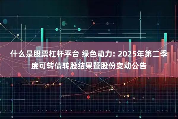 什么是股票杠杆平台 绿色动力: 2025年第二季度可转债转股结果暨股份变动公告
