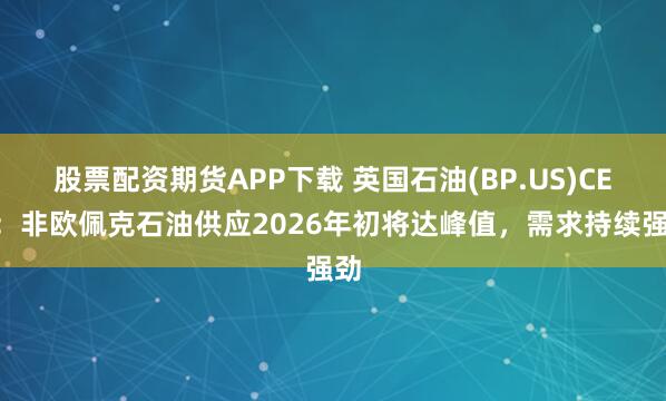 股票配资期货APP下载 英国石油(BP.US)CEO:非欧佩克石油供应2026年初将达峰值,需求持续强劲