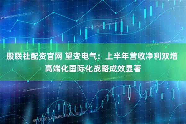 股联社配资官网 望变电气：上半年营收净利双增 高端化国际化战略成效显著